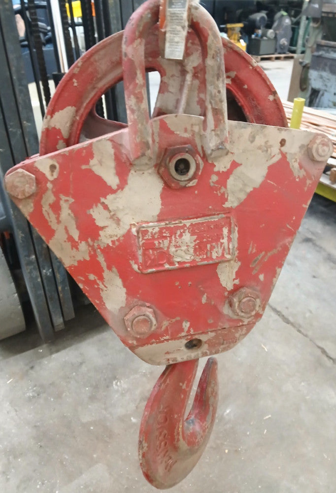 MCKISSICK 14" 2 SHEAVE/PULLEY SNATCH BLOCK 15 TON CAPACITY WIRE ROPE SIZE 3/4"