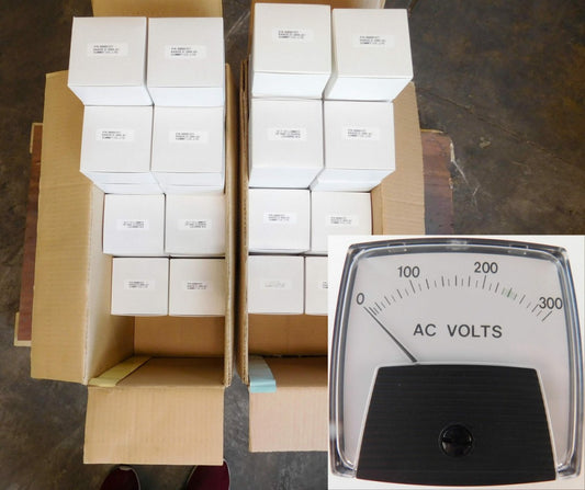 * HUGE NIB Lot of 80 !!! * Summit 000001DT Voltage Gauges 0-300VAC - NEW Surp...