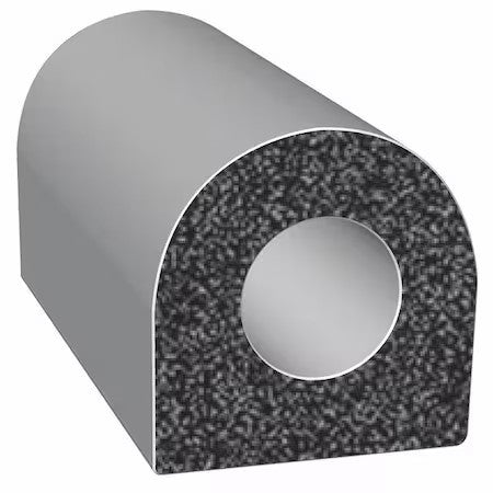 Trim-Lok X105ht-25 Rubber Seal, D-Shaped, 0.38"W X 25 Ft.