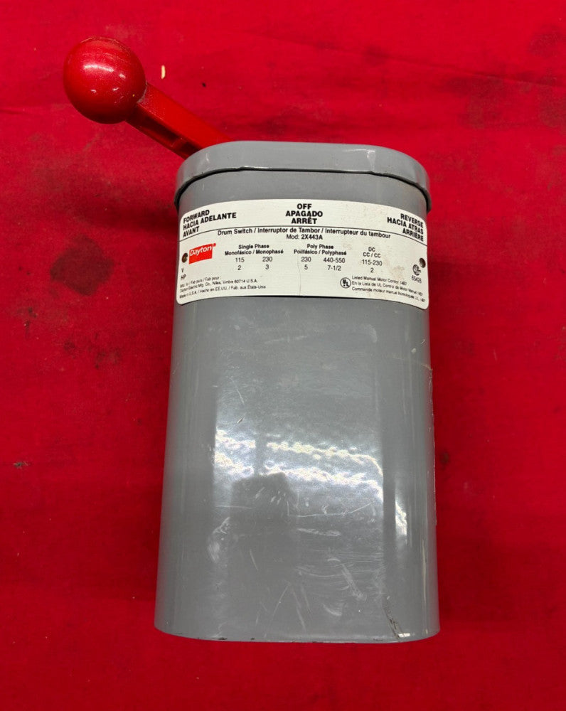 DAYTON DRUM SWITCH MODEL: 2X443A 115-550V