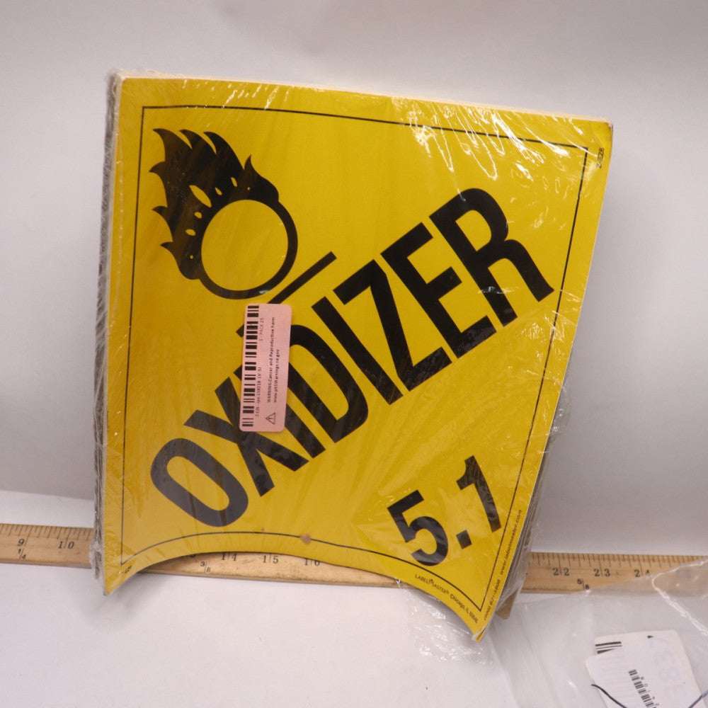 Label Master DOT Placard Oxidizer Tagboard 10-3/4 x 10-3/4"