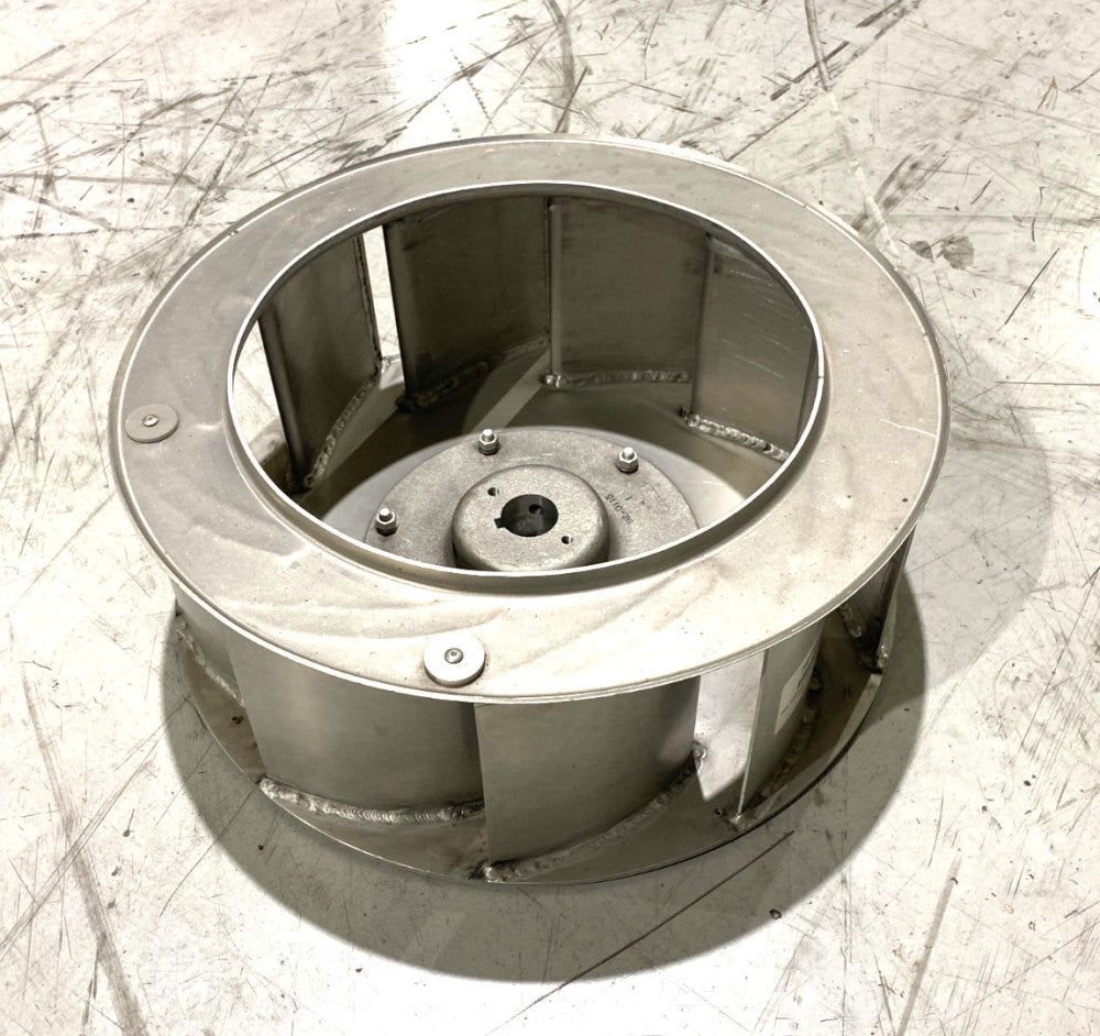 Blower Fan Wheel, 20 ACF, 100PCT Aluminum, CW, 1.625 BORE, TYPE 1 HUB