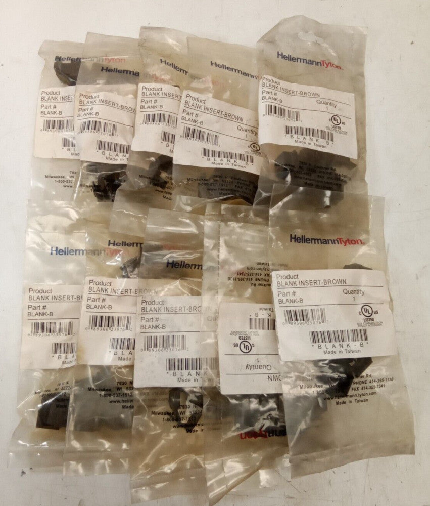 HellemanTyton Blank Insert - Brown BLANK-B (Lot of 10 Packs)