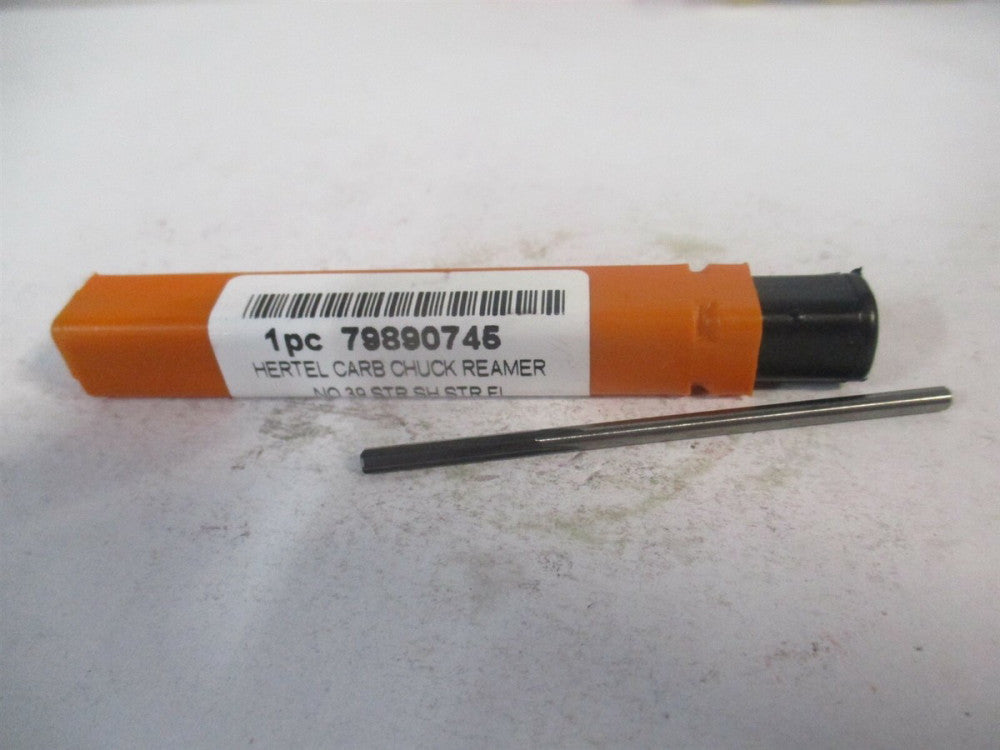(500-003039) #39 5/8" x 2-1/4" OAL 4-Flute Solid Carbide RH Chucking Reamer 