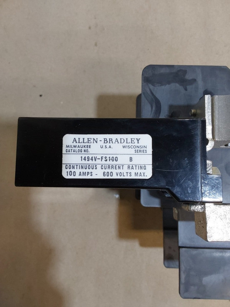 Allen Bradley 1494V-FS100 Ser. B Fuse Block Terminal Section