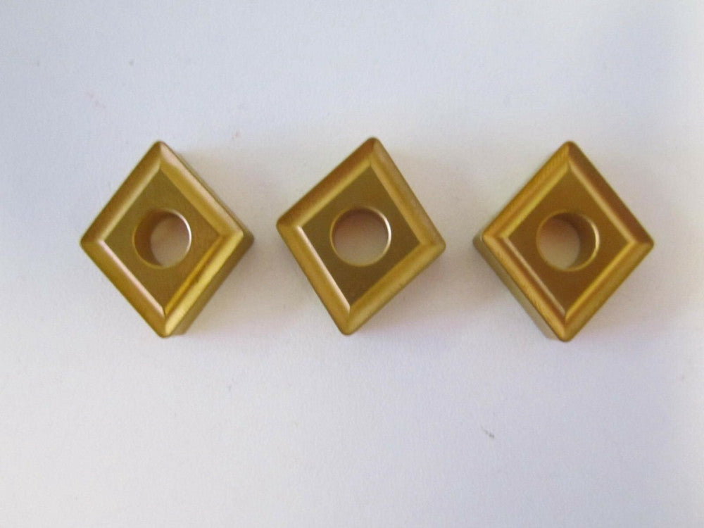 Lot Of 3 Turning Inserts, Carbide, CNMG, Size 643, Shape Diamond, Grade C5, NEW
