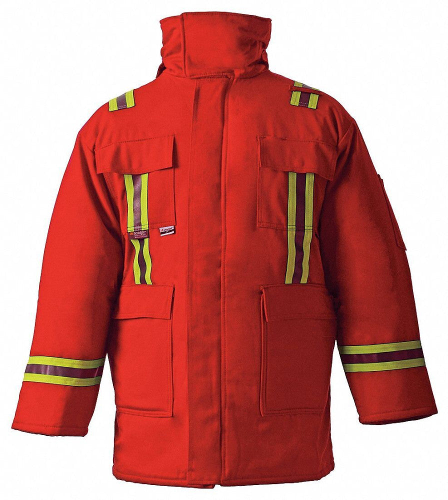 CHICAGO PROTECTIVE 600CCUSR2XL Red Flame-Resistant Parka Coat Mens 2XL NEW