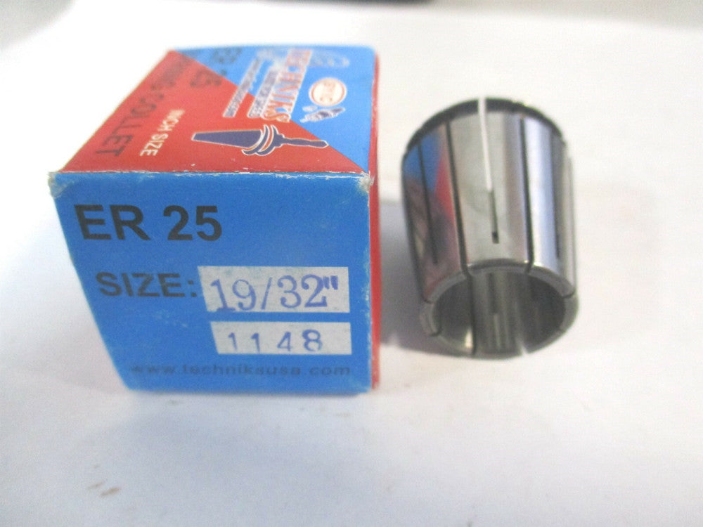 Techkins (1148-19/32) 19/32" x .0002" ER 25 Precision Spring Collet