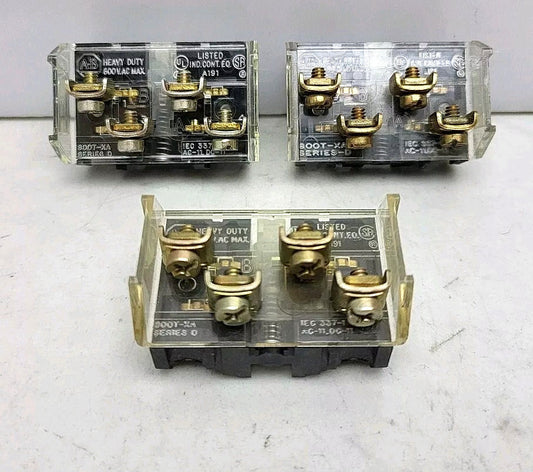 3 Pack Allen Bradley 800T-XA Contact Block DPST 800TXA  30mm 10A 600V Ser D Used