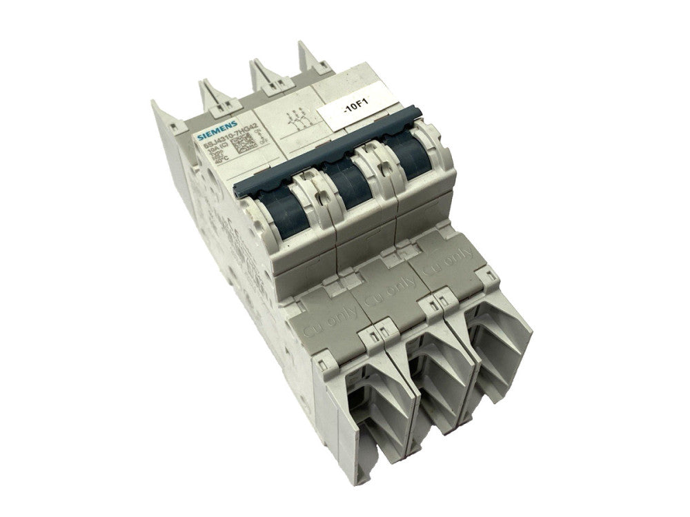 Siemens 5SJ4310-7HG42 Miniature Circuit Breaker 3-Pole 10A