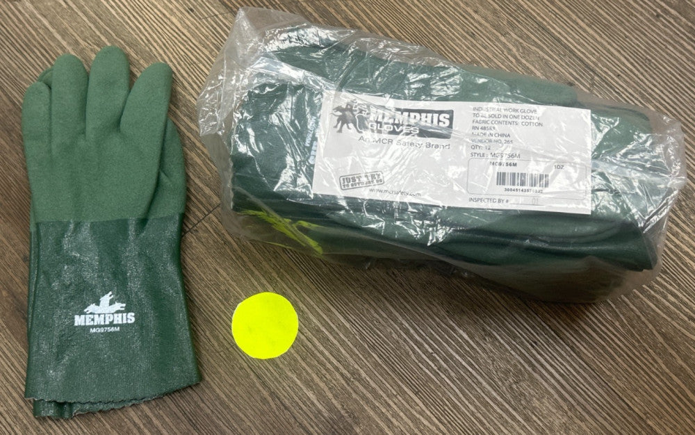 MEMPHIS INDUSTRIAL WORK GLOVE  MG9756M  SIZE MEDIUM PACK OF 12