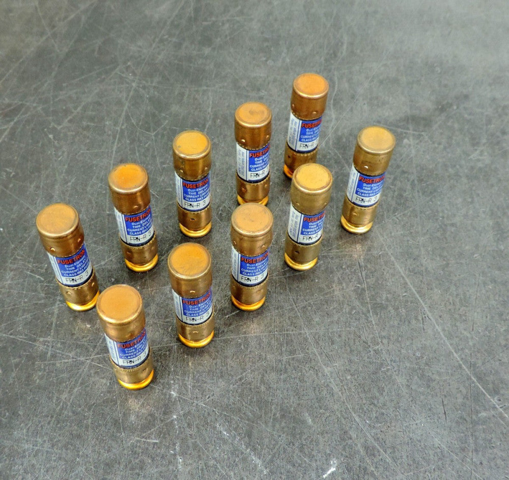 Cooper Bussman Fusetron FRN-R 3 Time Delay Fuse Lot of Ten (10)