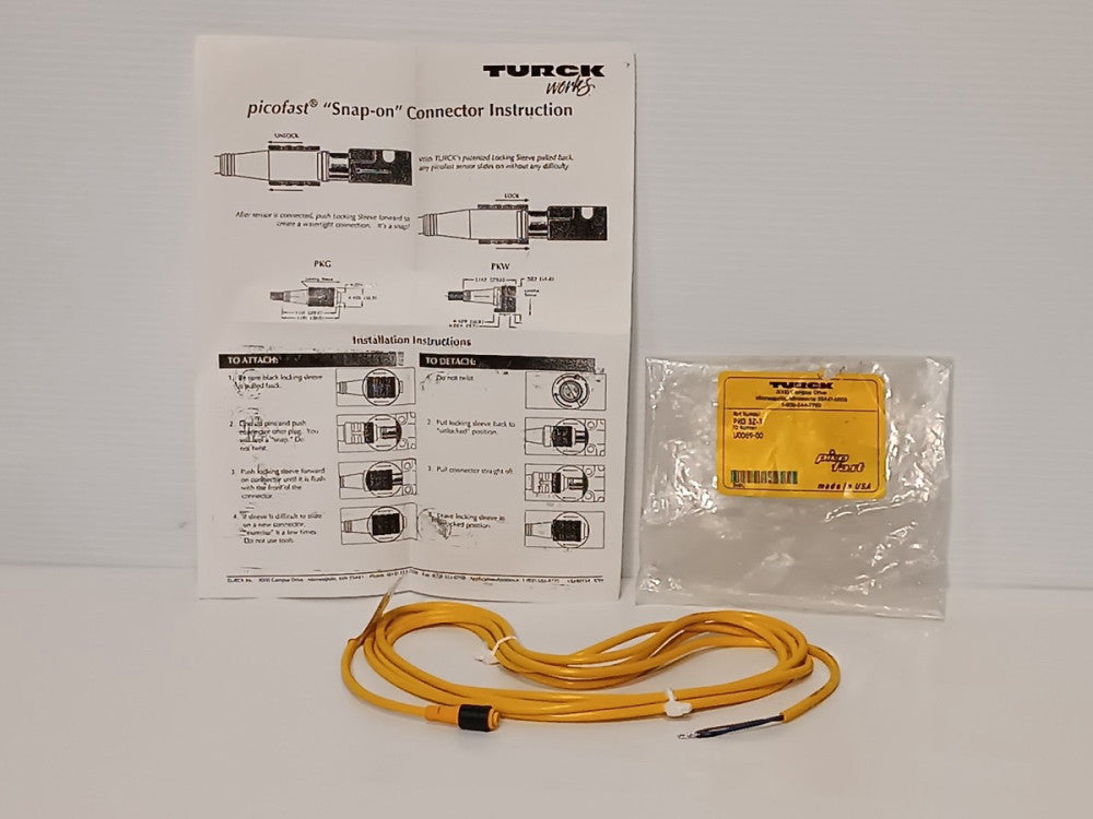 Turck PKG 3Z-3 Pico Fast General Purpose Actuator and Sensor Cable Cordset