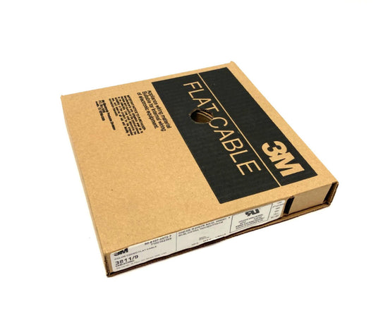 3M 7100162369 Color Coded Flat Cable, 3811 Series, 3811/9-Conductor BOX OF 100'