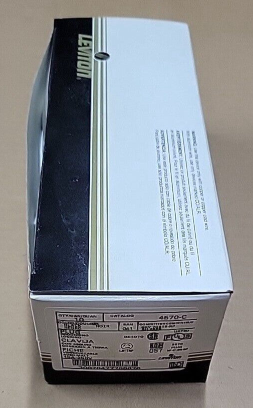 BOX OF 10 4570C LEVITON TWIST LOCK PLUG 240 VOLT 15 AMP
