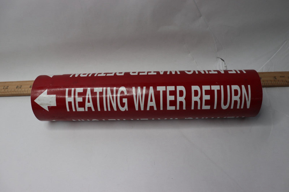 Seton Setmark Heating Water Return Snap-On Pipe Marker Red 31018947A