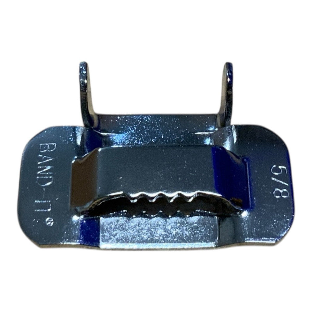 BAND-IT C25599 201 Stainless Steel Ear-Lokt Buckle, 5/8" Width, (100 per Box)
