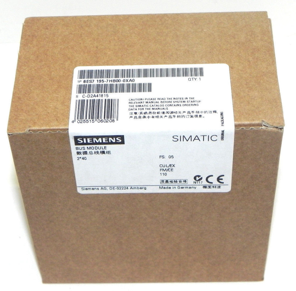 New In Box 6ES7195-7HB00-0XA0  SIEMENS BUS MODULE 6ES7195-7HB00-0XA0