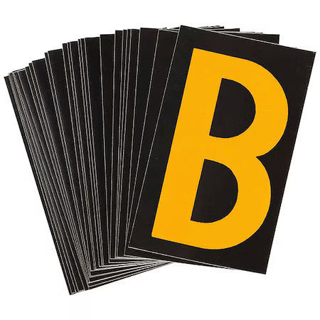 Brady 5890-B Reflective Numbers And Letters,B,Pk25