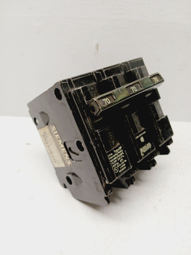 SIEMENS Q370 70 AMP PLUG-IN CIRUIT BREAKER 3 POLE 240 VAC