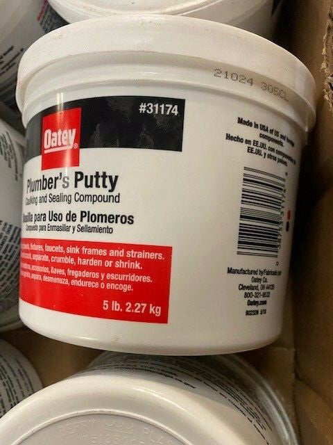 (Case of 6) Oatey 31174 Plumbers Putty 5-Pound each