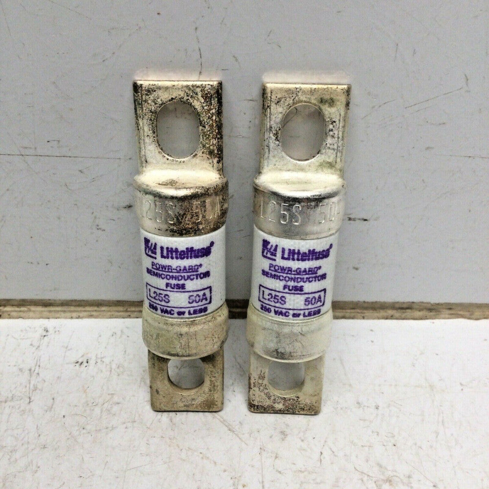 LITTELFUSE L25S 50 Semiconductor Fuse 50 Amp 250V L25S50 (LOT of 2)