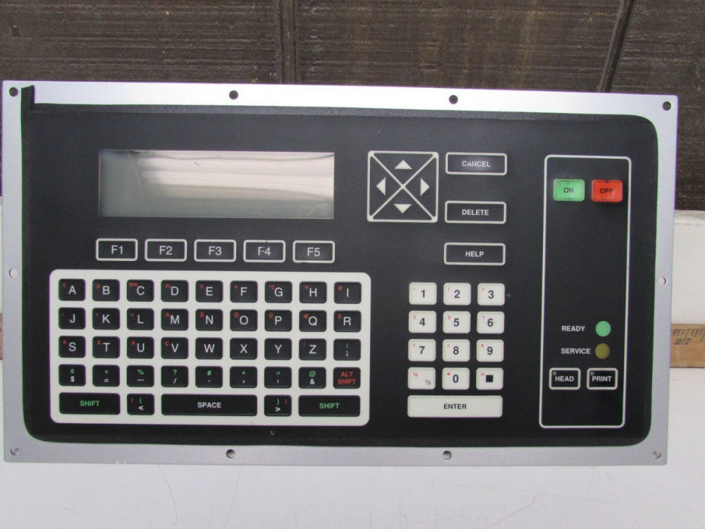 VIDEOJET OPERATOR INTERFACE 9370-00594-201/B AID-1 W/ CRUSM1027-02 DISPLAY NICE 