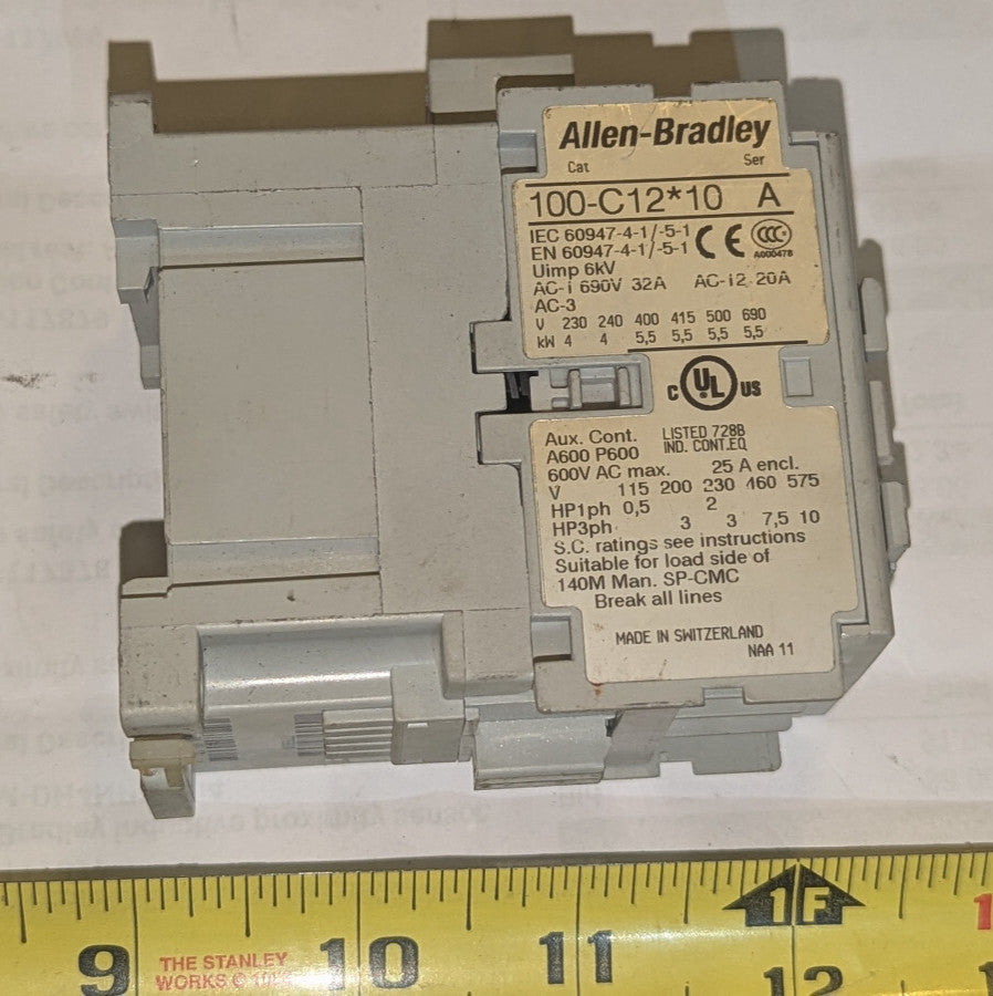 Allen Bradley 100-C12KJ10 /A Contactor 24V Coil 100-C12*10