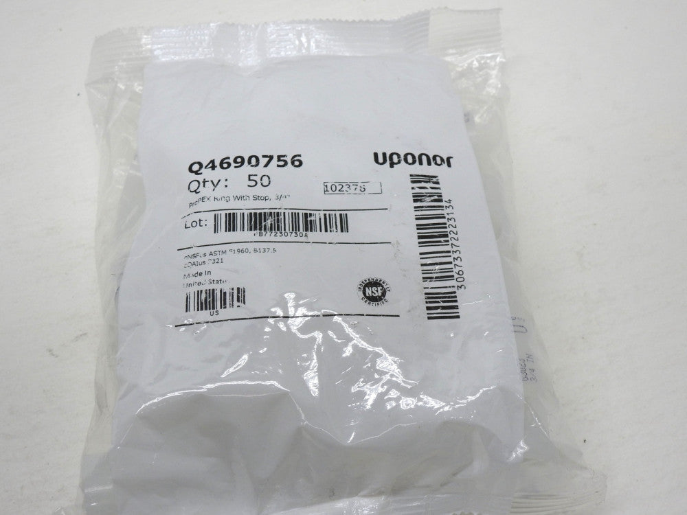(50/pack) UPONOR Q4690756 PROPEX 3/4" EXPANSION RING w/ STOP WIRSBO