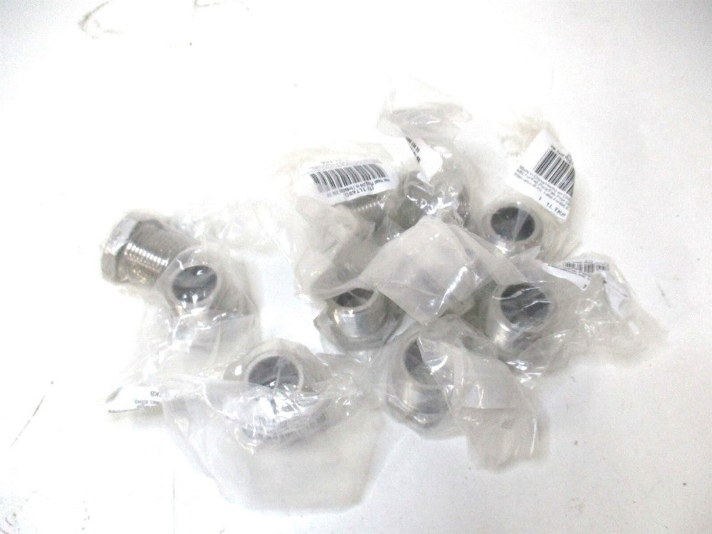 (40HP112N034) 3/4" x 3/4" OAL Male NPT Stainless Steel Hex Head Plug - Lot of 10