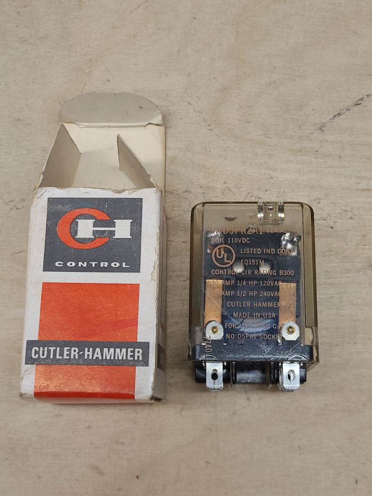 Cutler Hammer D5PR2A1 Ice Cube Relay 110vdc Coil 10a 1/2hp 240vac