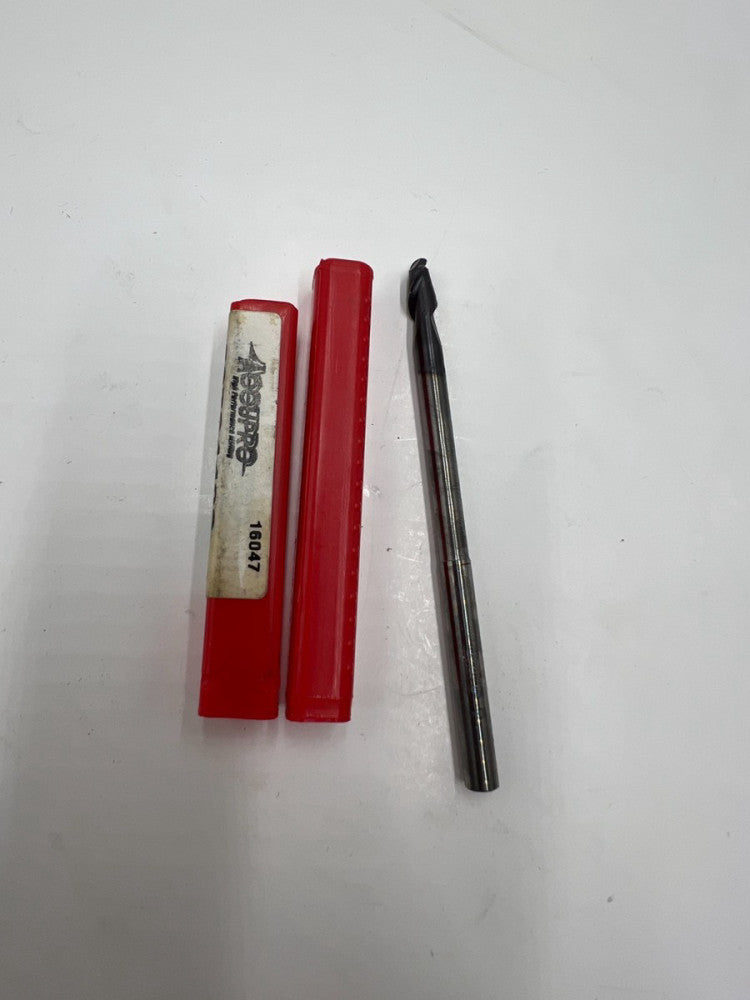 Accupro 58724402 Ball End Mill 6mm Dia, 12mm LOC, 2 Flute, Solid Carbide