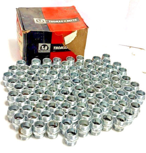 THOMAS & BETTS  1/2" COUPLINGS LOT OF 103 RAINTIGHT, TABOLITE FINISH, STEEL 5120