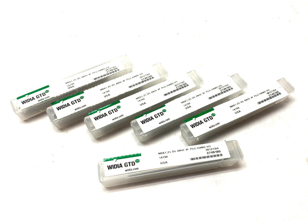 Widia 2749160 Hand Tap M8X1,25 D5 ANSI 4FL PLG HAND HSS 14798 LOT OF 6
