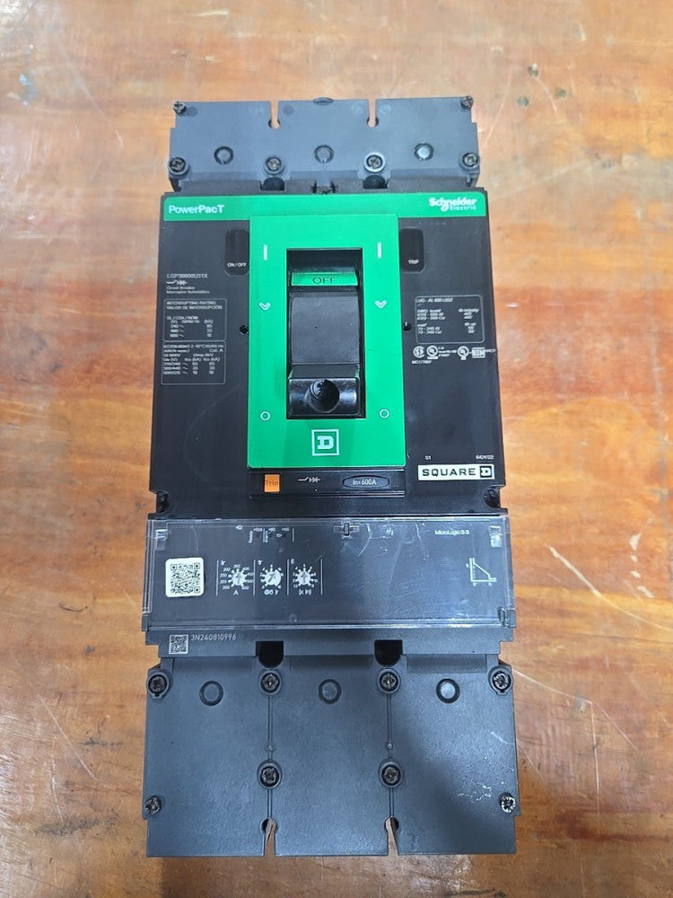 Square D NTO LGP36600U31X Circuit Breaker 600A 3P 600V 3PH LGP 600 Amp 3 Pole