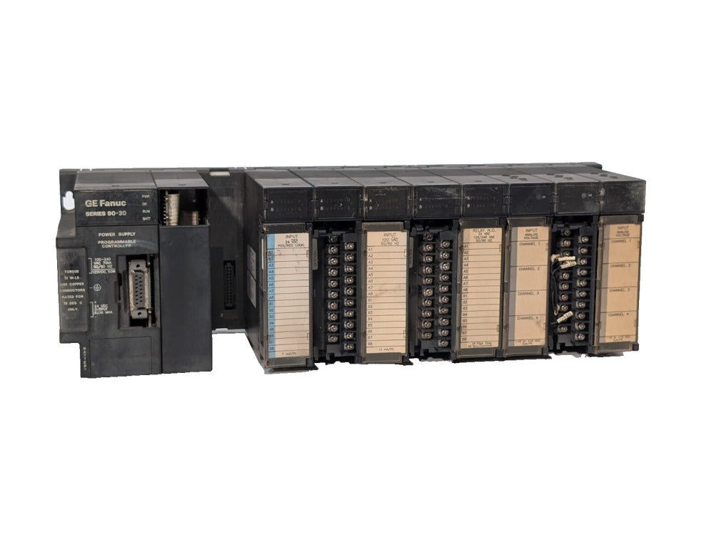 GE Fanuc Ser 90-30 Power Supply Programmable Ctrl, 10-Slot PLC Rack, Modules
