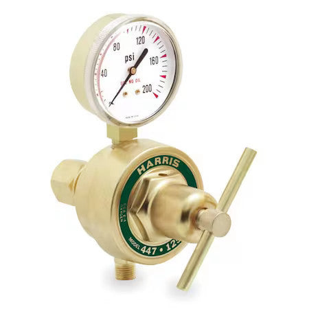 Harris 447Nc-15-Cl Gas Regulator, Acetylene, Single Stage, 7/8"-14 Inlet,