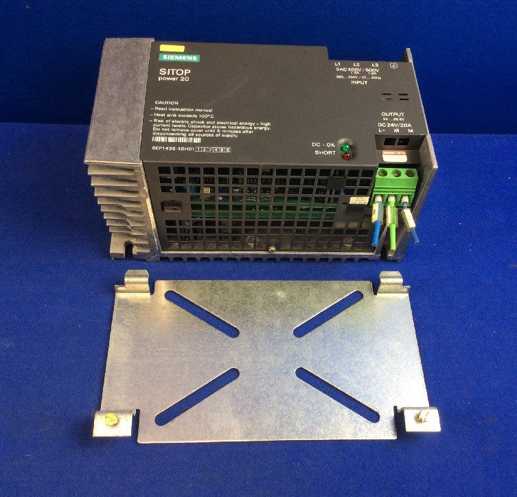 SIEMENS SITOP POWER 20 6EP1436-1SH01 POWER SUPPLY 24VDC/20A OUTPUT