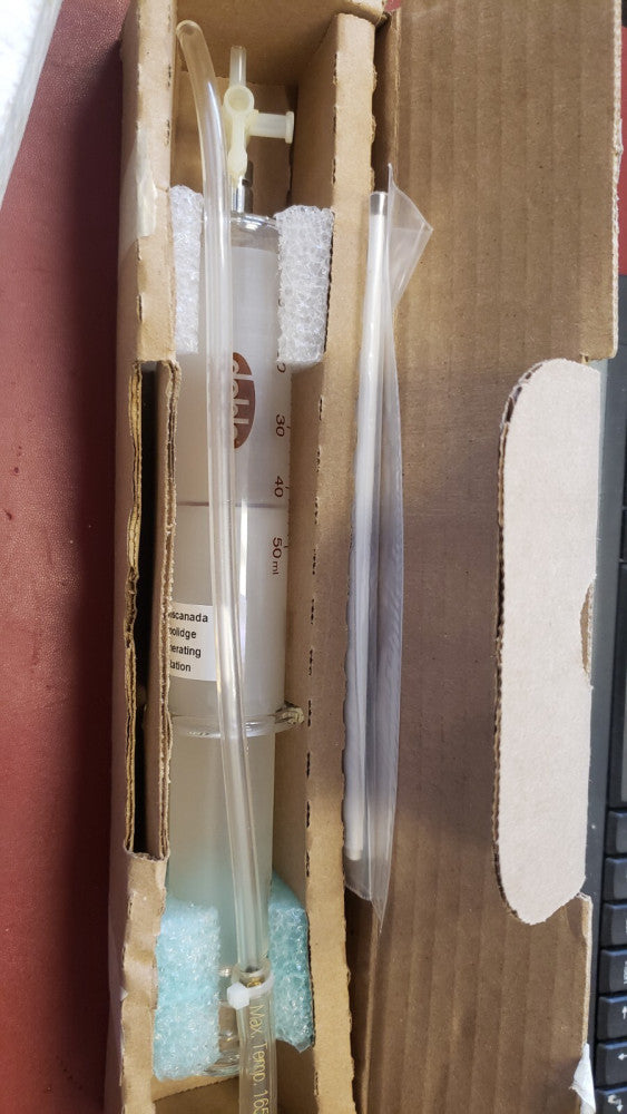 NEW DOBLE 50ML GLASS  SYRINGE  WITH LUER-LOCK 31067 WITH non-DEHP Laboratory Tub