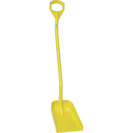Remco 56116 Ergonomic Square Point Shovel, Polypropylene Blade, 50 In L, Yellow