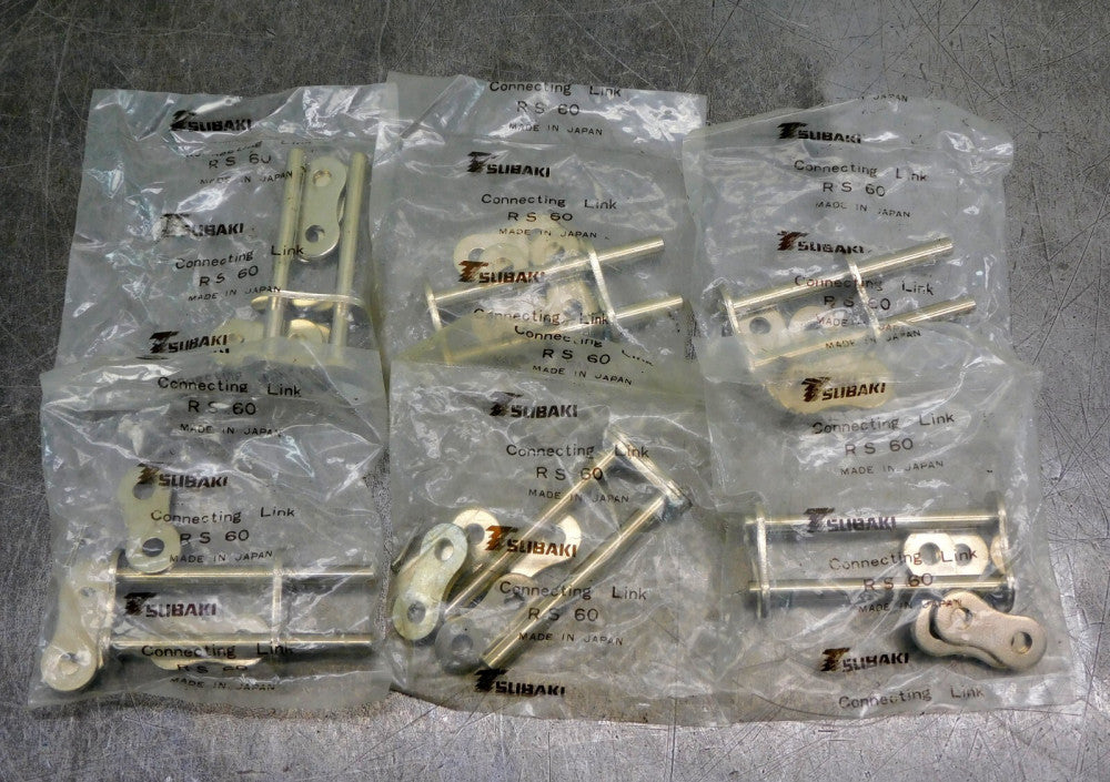 Tsubaki R S 60 Connecting Link RC60 Double Chain Lot of Six (6)