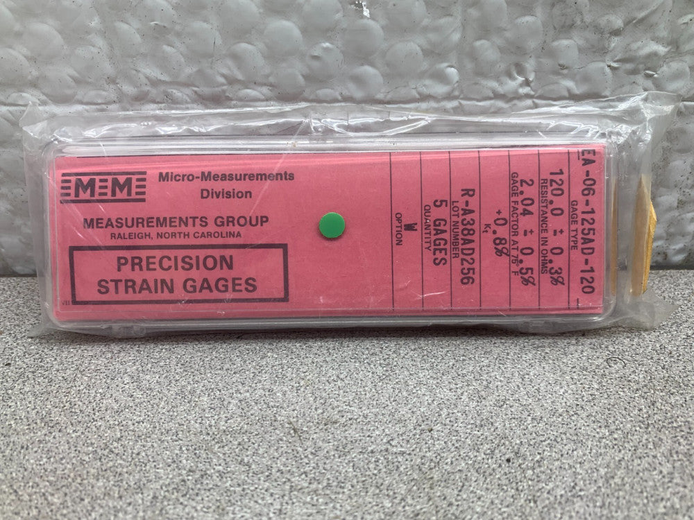 NEW PACK OF 5 MICRO-MEASUREMENTS PRECISION STRAIN GAGES EA-06-125AD-120