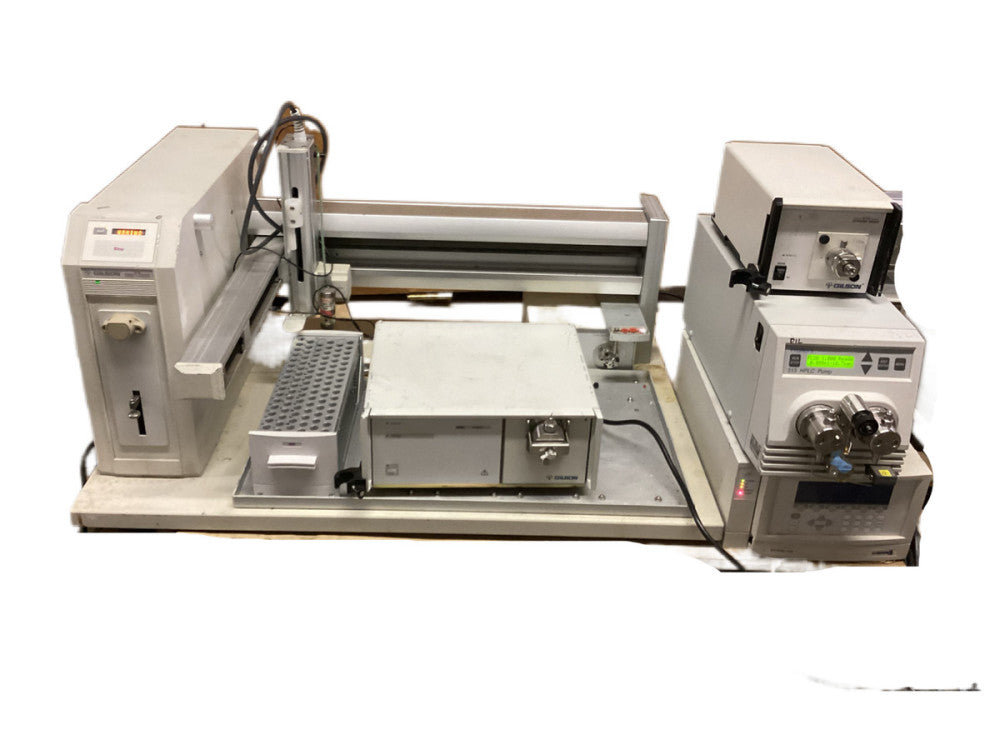 Gilson 215 Liquid Handler HPLC System with 306 Pump, 811C mixer, UV/VIS-155, 819