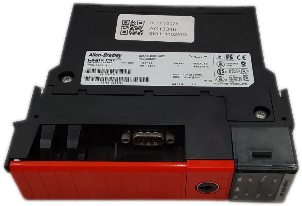 Allen-Bradley 1756-L62S /B GuardLogix Processor 5562S 