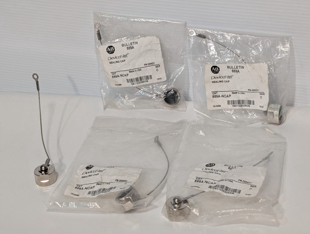 Lot of 5: Allen-Bradley 889A-NCAP Ser C Sealing Caps, 268431, Made in USA