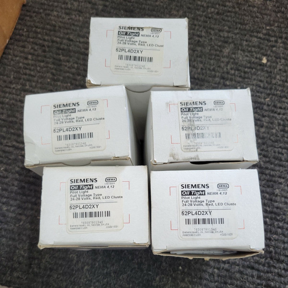 1 Siemens 52PL4D2XY Red Illuminated Pushbutton LIGHT