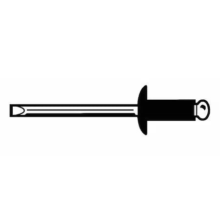 Zoro Select U33900.018.6365 Blind Rivet, Dome Head, 3/16 In Dia., 9/16 In L,