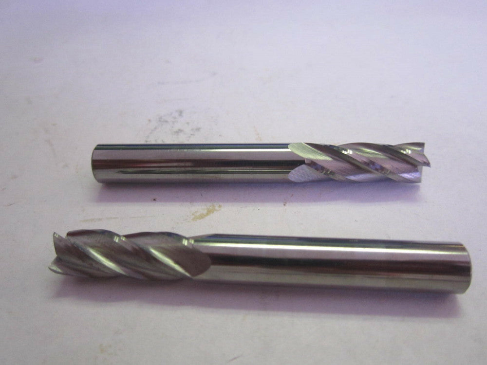 SGS 5/16" x 5/16" x 2-1/2" RH Carbide 4 Flute Square Endmills NEW - Lot of 2 