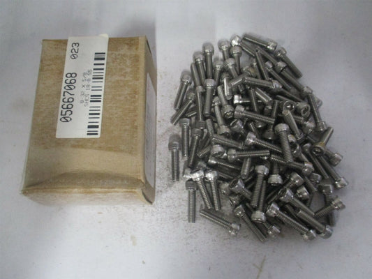 (R40663468) #8-32 UNC 18-8 Stainless Steel Hex Socket Cap Screw - Pack of 100 
