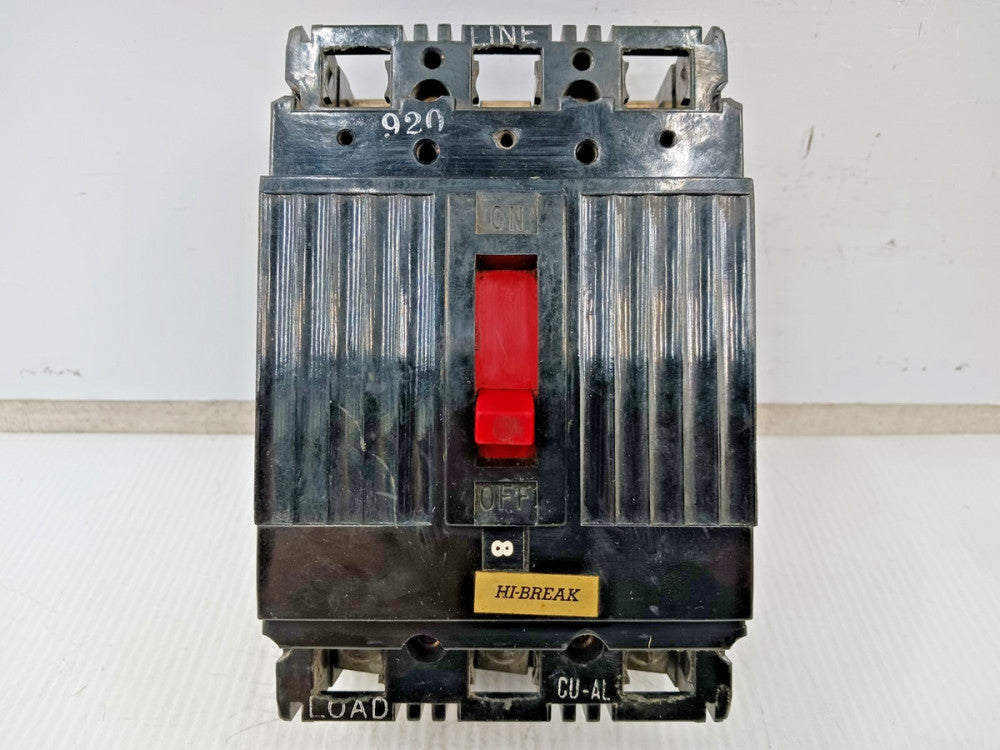 GE 100 Amp Hi-Break Circuit Breaker 3 Pole 480 VAC THEF134100